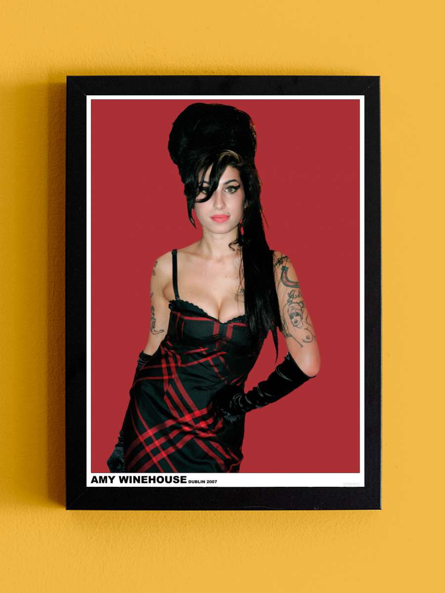 Amy Winehouse - Dublin 2007 Müzik Poster Tablo Siyah Çerçeveli Yüksek Kalite Müzik Duvar Tablo