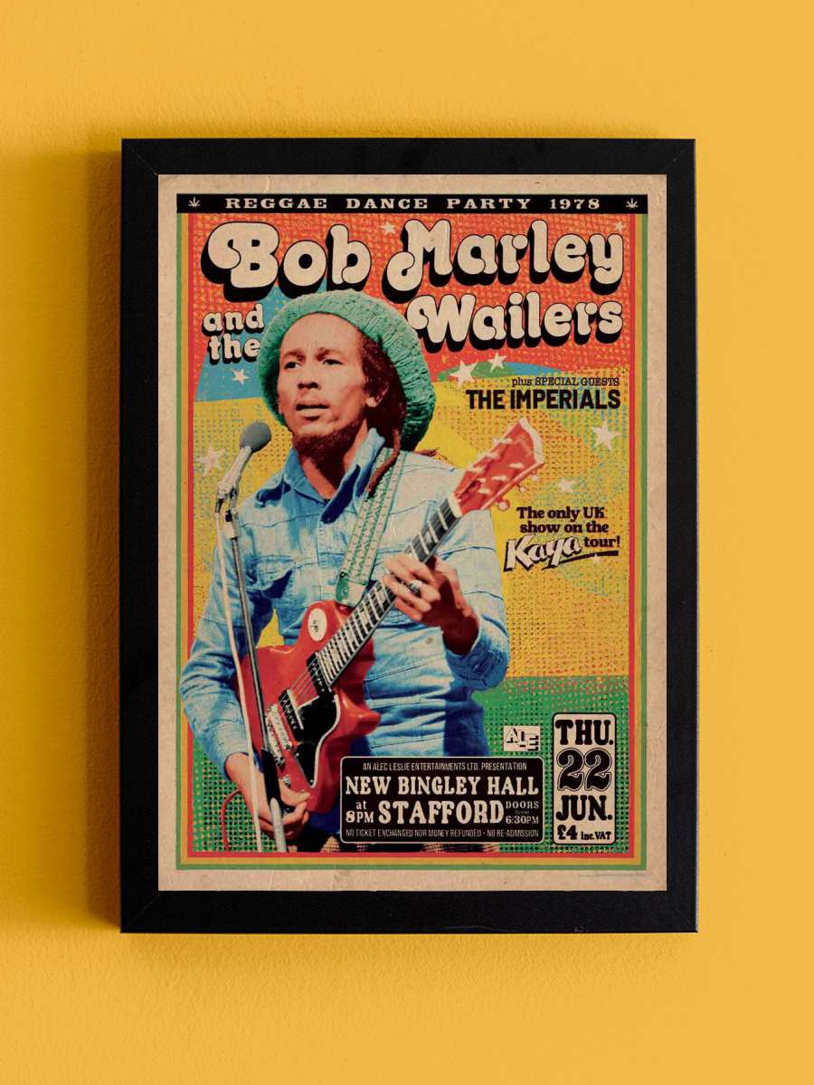 Bob Marley - Stafford Müzik Poster Tablo Siyah Çerçeveli Yüksek Kalite Müzik Duvar Tablo