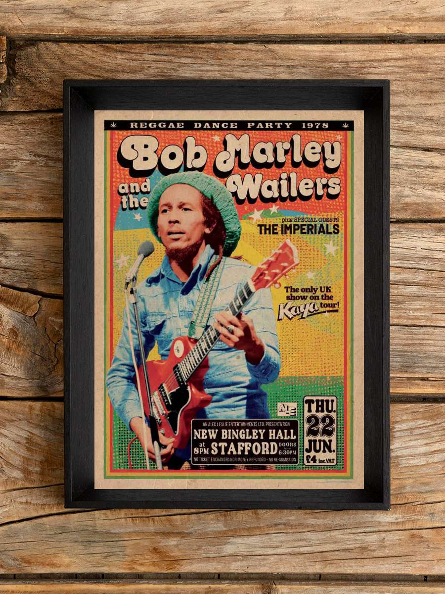 Bob Marley - Stafford Müzik Poster Tablo Siyah Çerçeveli Yüksek Kalite Müzik Duvar Tablo