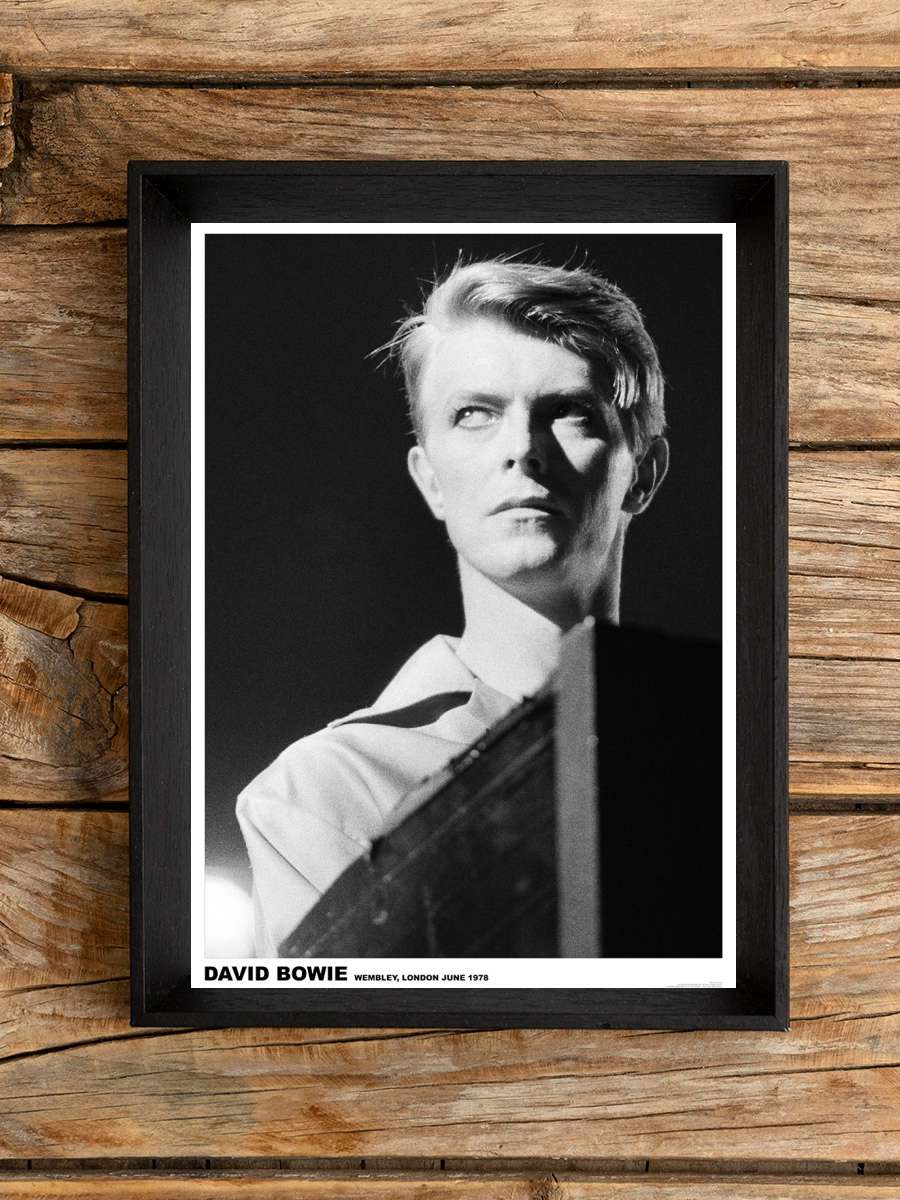 David Bowie - Wembley 1978 Müzik Poster Tablo Siyah Çerçeveli Yüksek Kalite Müzik Duvar Tablo