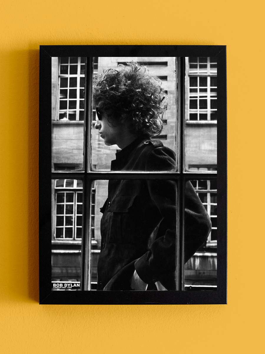 Bob Dylan - London 1966 Müzik Poster Tablo Siyah Çerçeveli Yüksek Kalite Müzik Duvar Tablo