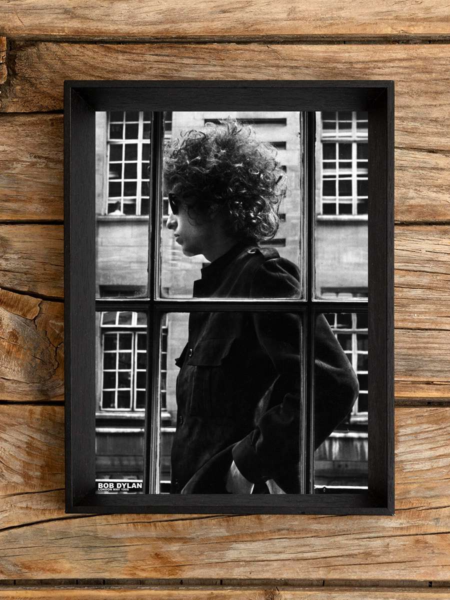 Bob Dylan - London 1966 Müzik Poster Tablo Siyah Çerçeveli Yüksek Kalite Müzik Duvar Tablo