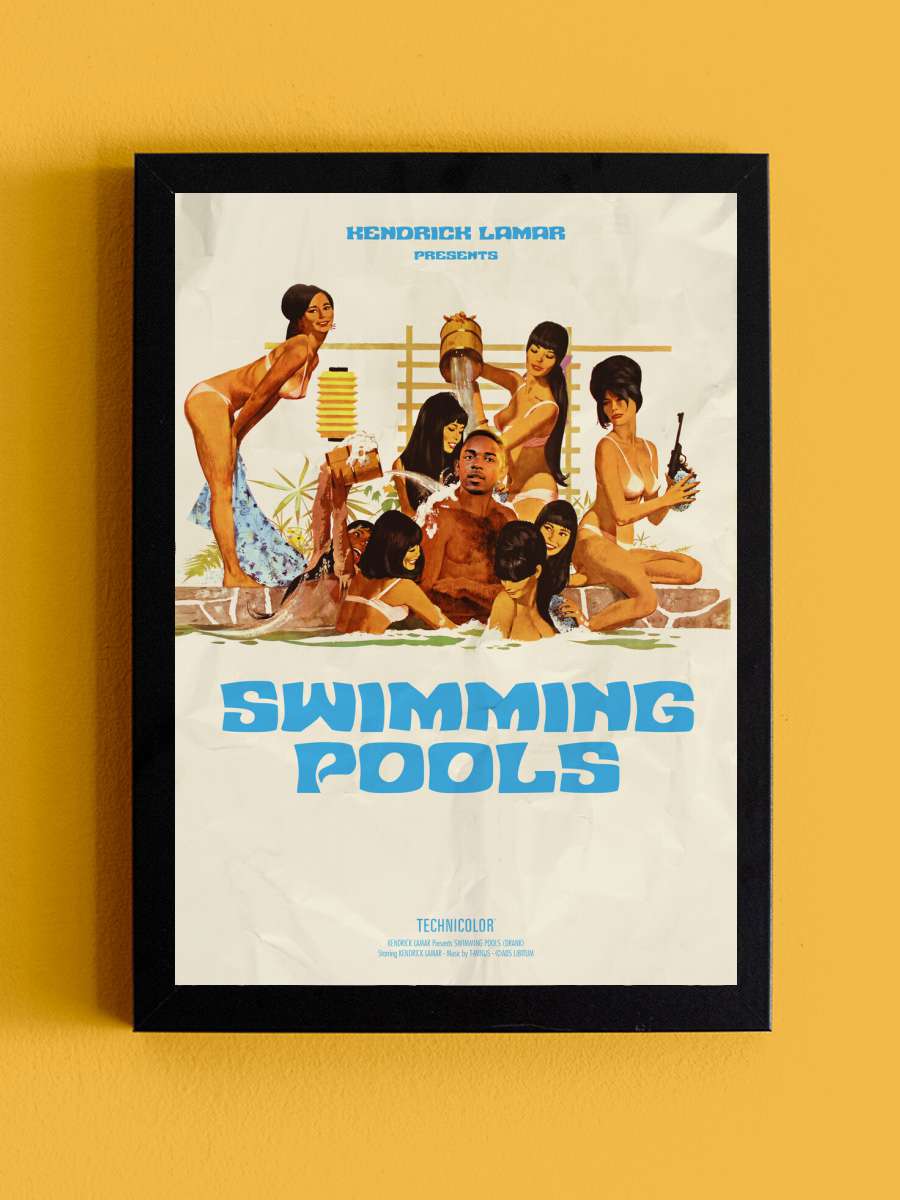 Ads Libitum - Swimming pools Müzik Poster Tablo Siyah Çerçeveli Yüksek Kalite Müzik Duvar Tablo