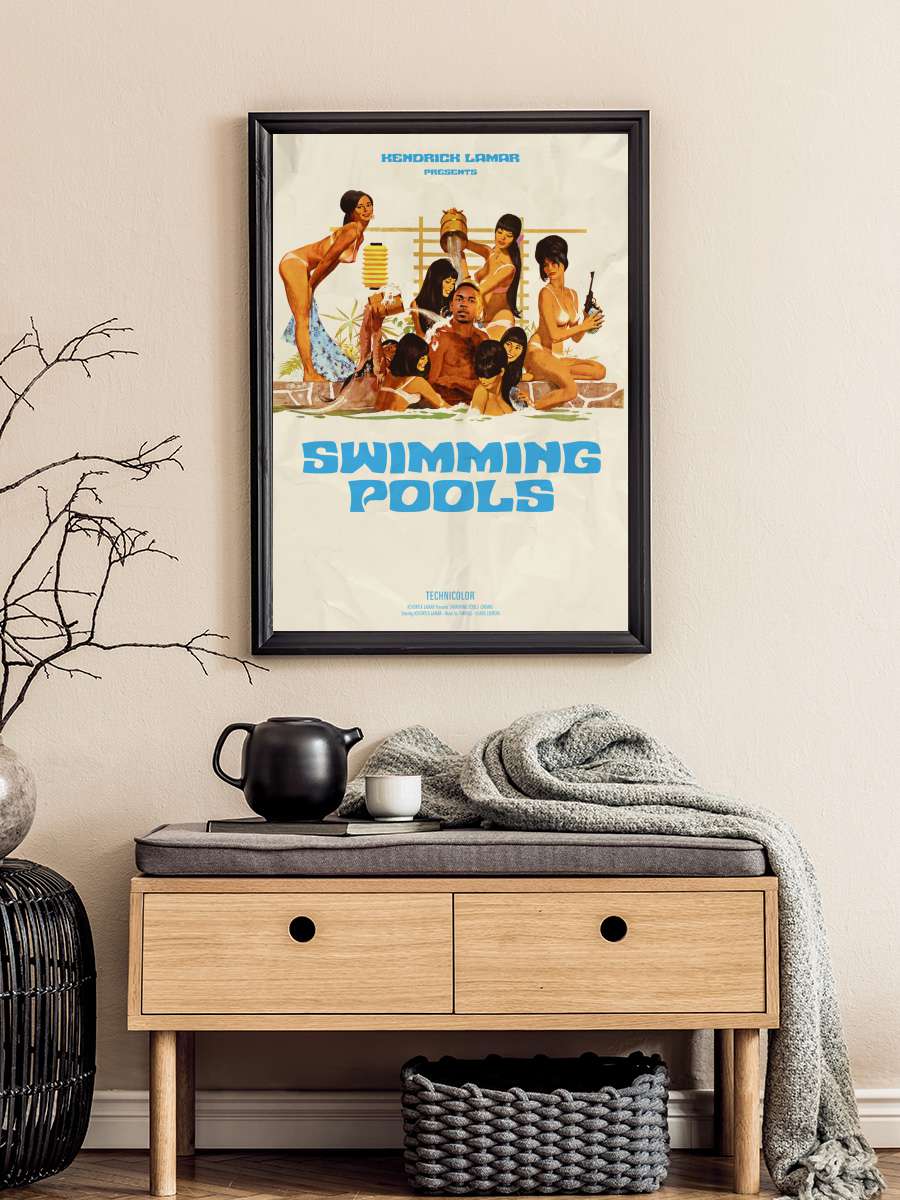 Ads Libitum - Swimming pools Müzik Poster Tablo Siyah Çerçeveli Yüksek Kalite Müzik Duvar Tablo