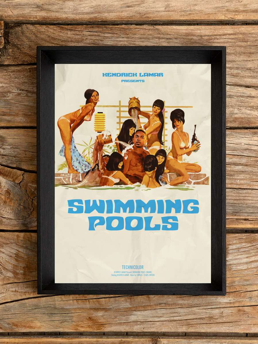 Ads Libitum - Swimming pools Müzik Poster Tablo Siyah Çerçeveli Yüksek Kalite Müzik Duvar Tablo