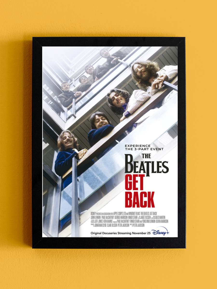 The Beatles - Get Back Müzik Poster Tablo Siyah Çerçeveli Yüksek Kalite Müzik Duvar Tablo