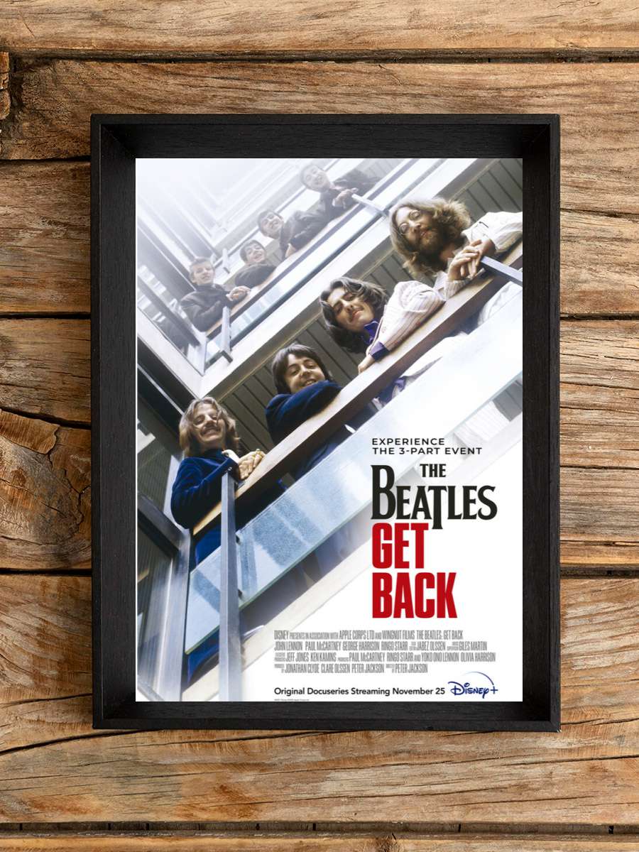 The Beatles - Get Back Müzik Poster Tablo Siyah Çerçeveli Yüksek Kalite Müzik Duvar Tablo