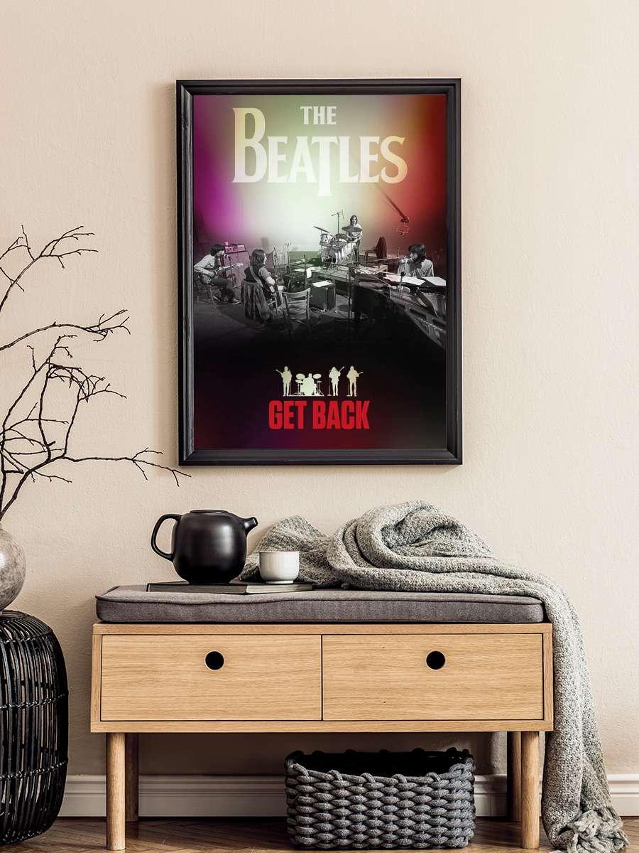 The Beatles - Get Back Müzik Poster Tablo Siyah Çerçeveli Yüksek Kalite Müzik Duvar Tablo