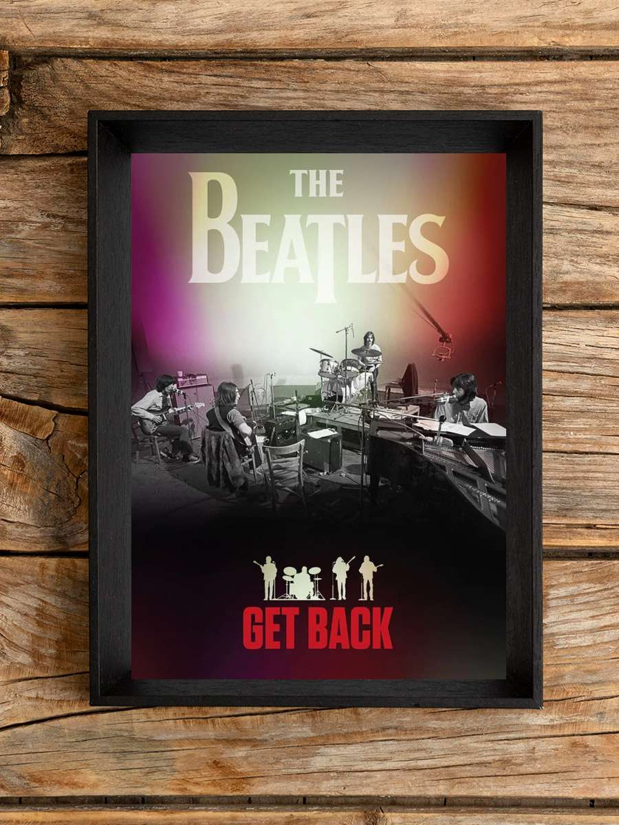 The Beatles - Get Back Müzik Poster Tablo Siyah Çerçeveli Yüksek Kalite Müzik Duvar Tablo