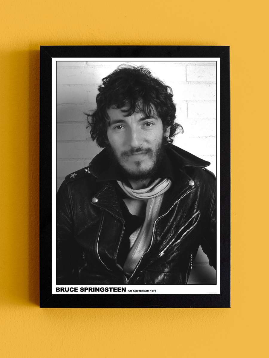 Bruce Springsteen - Rai Amsterdam 1975 Müzik Poster Tablo Siyah Çerçeveli Yüksek Kalite Müzik Duvar Tablo