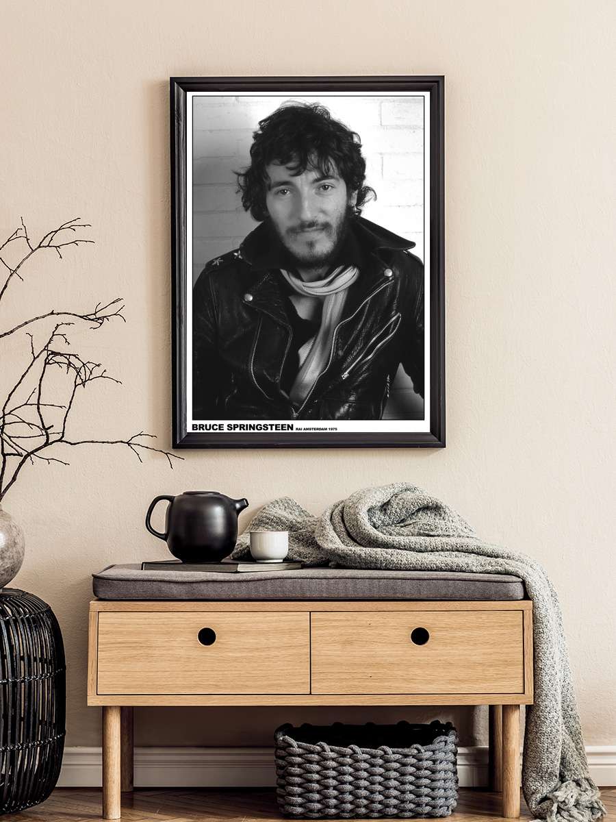 Bruce Springsteen - Rai Amsterdam 1975 Müzik Poster Tablo Siyah Çerçeveli Yüksek Kalite Müzik Duvar Tablo