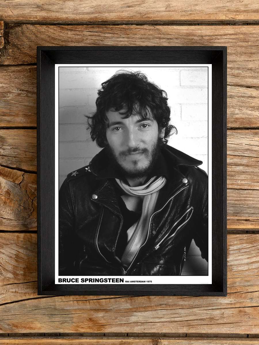 Bruce Springsteen - Rai Amsterdam 1975 Müzik Poster Tablo Siyah Çerçeveli Yüksek Kalite Müzik Duvar Tablo