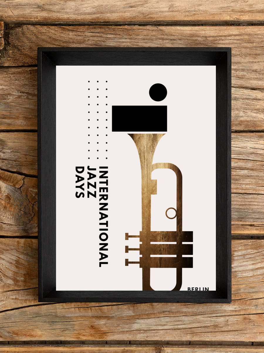 Jazzy Days 1 Müzik Poster Tablo Siyah Çerçeveli Yüksek Kalite Müzik Duvar Tablo