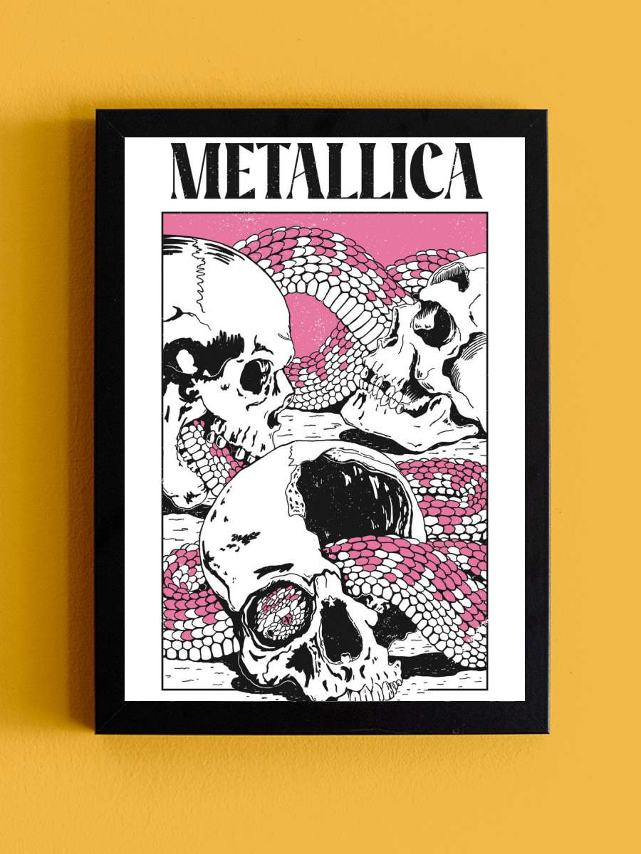 Metallica Poster Müzik Poster Tablo Siyah Çerçeveli Yüksek Kalite Müzik Duvar Tablo