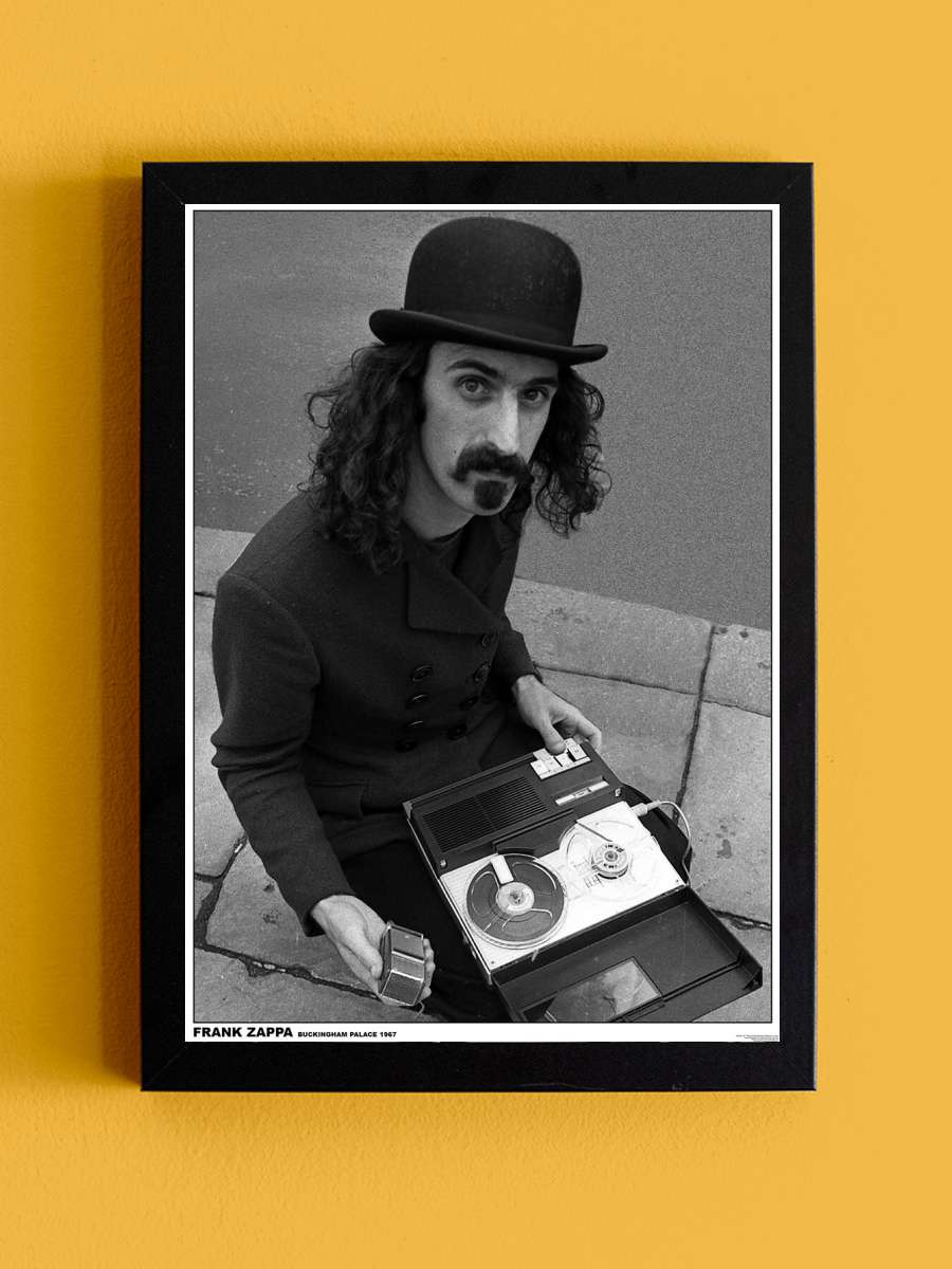 Frank Zappa - Buckingham Palace Müzik Poster Tablo Siyah Çerçeveli Yüksek Kalite Müzik Duvar Tablo