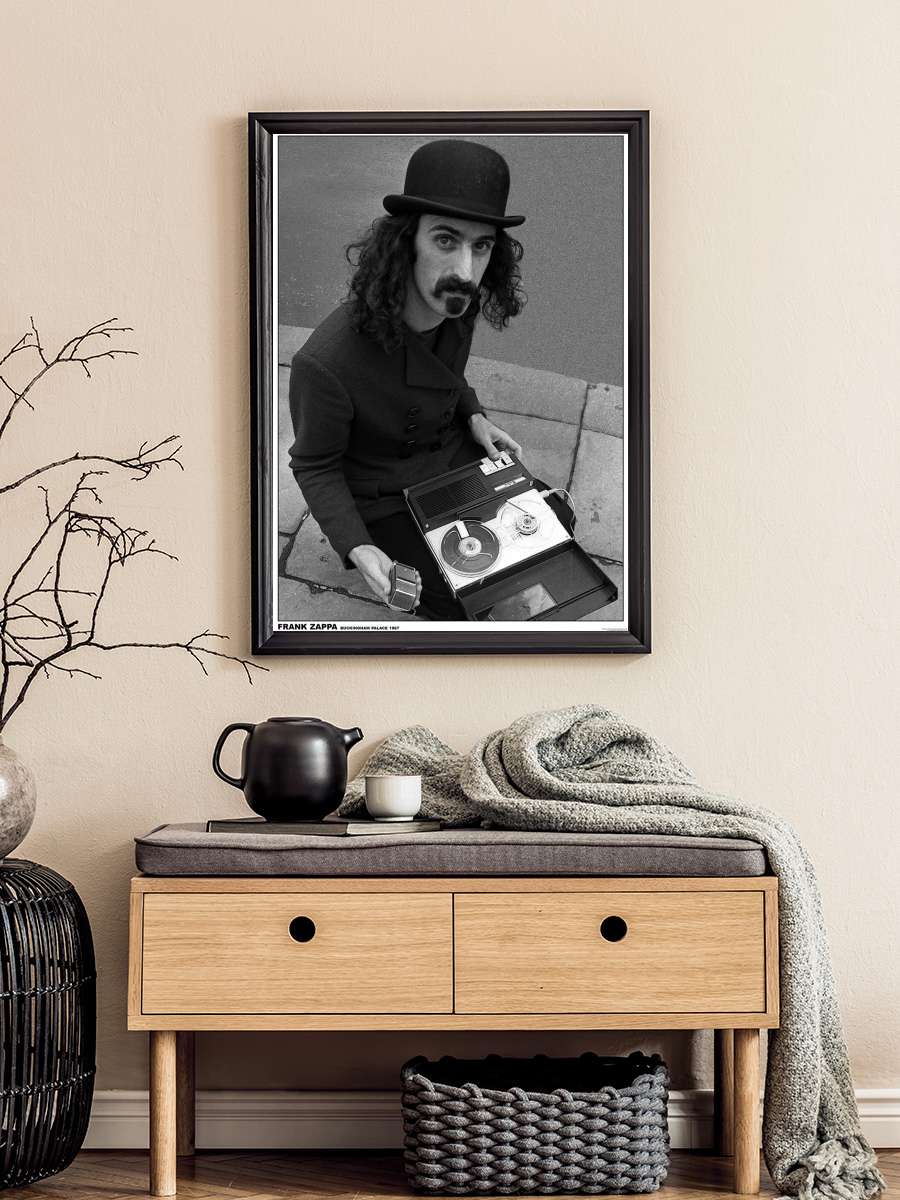 Frank Zappa - Buckingham Palace Müzik Poster Tablo Siyah Çerçeveli Yüksek Kalite Müzik Duvar Tablo