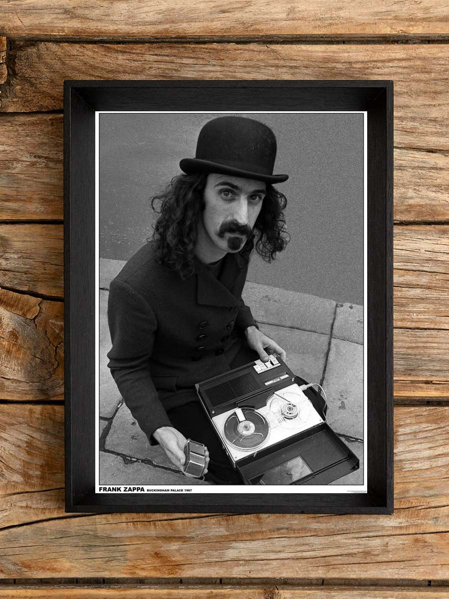 Frank Zappa - Buckingham Palace Müzik Poster Tablo Siyah Çerçeveli Yüksek Kalite Müzik Duvar Tablo