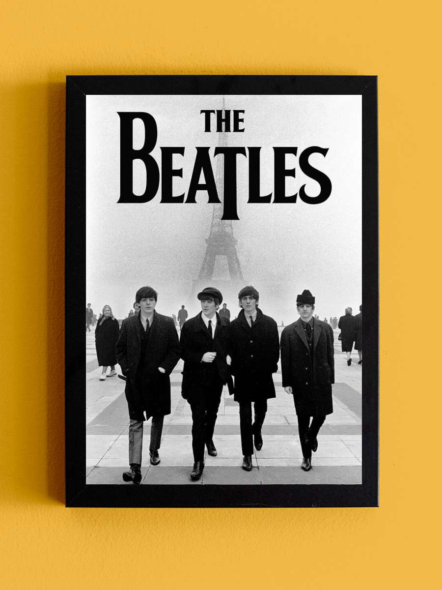 The Beatles - Eiffel Tower Müzik Poster Tablo Siyah Çerçeveli Yüksek Kalite Müzik Duvar Tablo