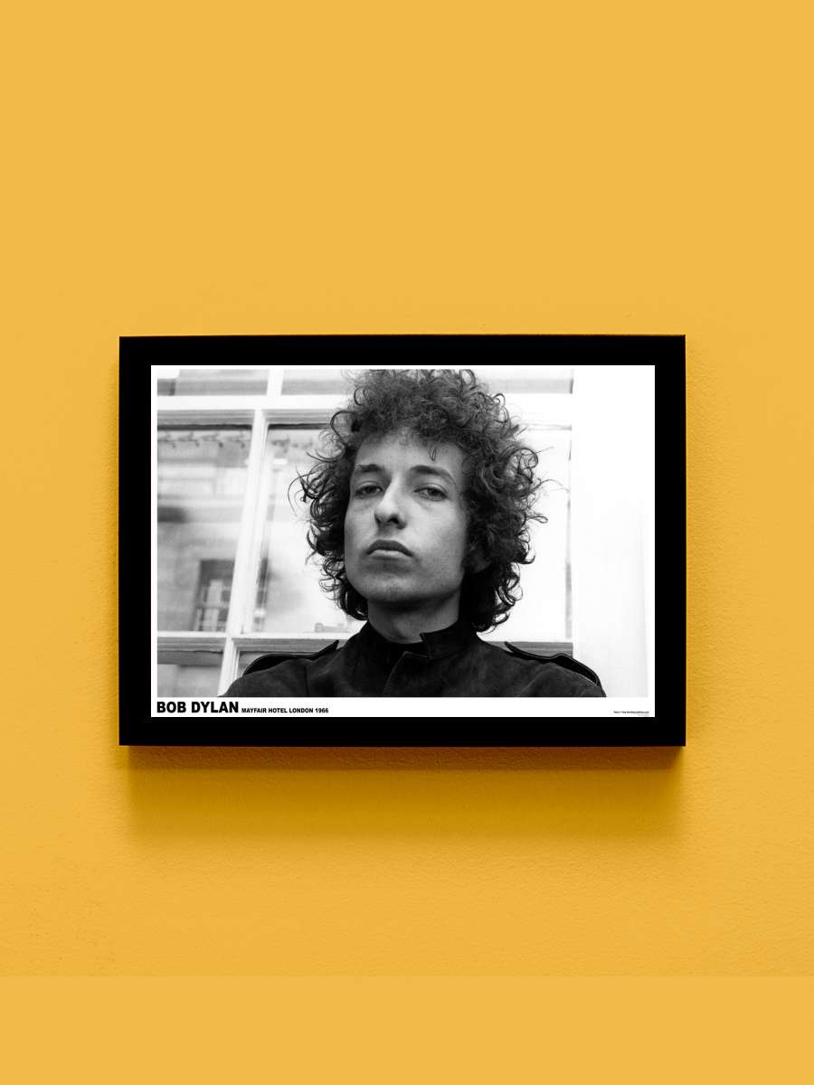 Bob Dylan - Mayfair Face Müzik Poster Tablo Siyah Çerçeveli Yüksek Kalite Müzik Duvar Tablo