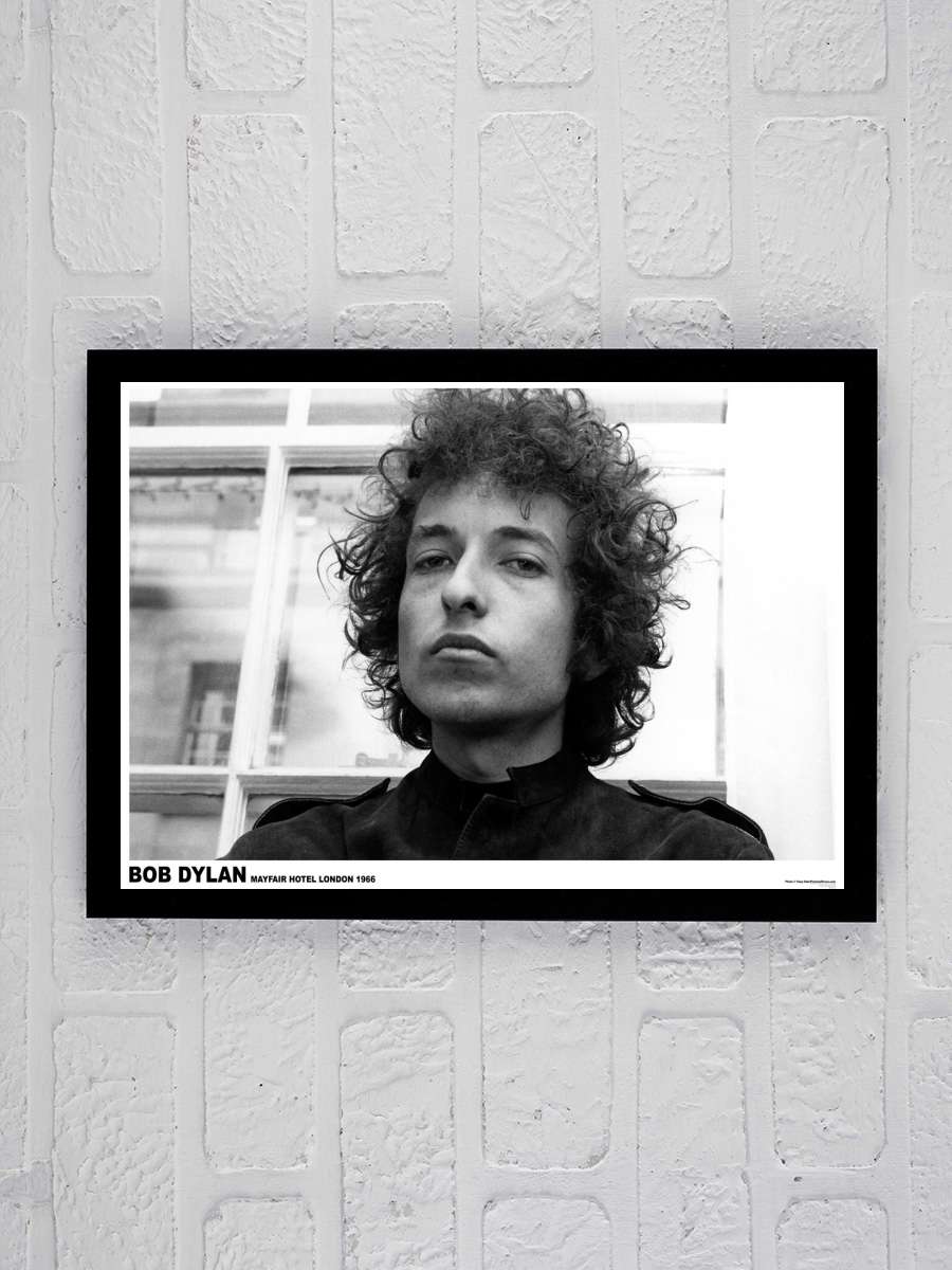 Bob Dylan - Mayfair Face Müzik Poster Tablo Siyah Çerçeveli Yüksek Kalite Müzik Duvar Tablo