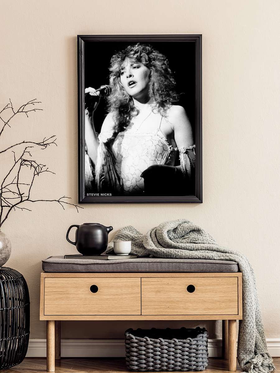 Stevie Nicks - live Müzik Poster Tablo Siyah Çerçeveli Yüksek Kalite Müzik Duvar Tablo