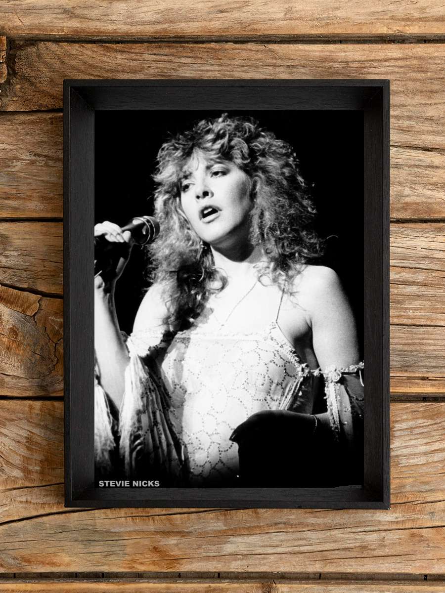 Stevie Nicks - live Müzik Poster Tablo Siyah Çerçeveli Yüksek Kalite Müzik Duvar Tablo