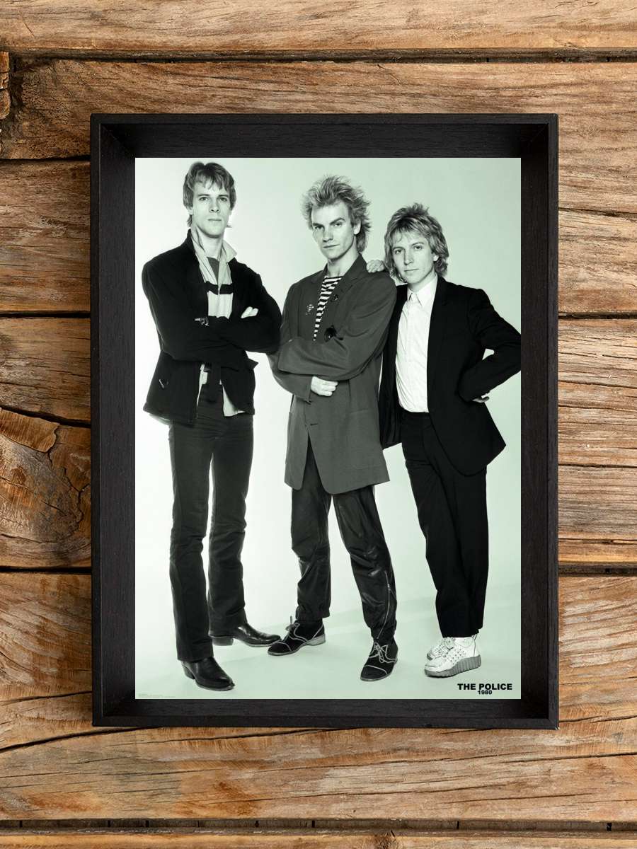 The Police - Sting Müzik Poster Tablo Siyah Çerçeveli Yüksek Kalite Müzik Duvar Tablo