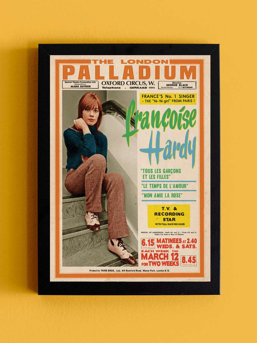 Francoise Hardy - Live at London Müzik Poster Tablo Siyah Çerçeveli Yüksek Kalite Müzik Duvar Tablo