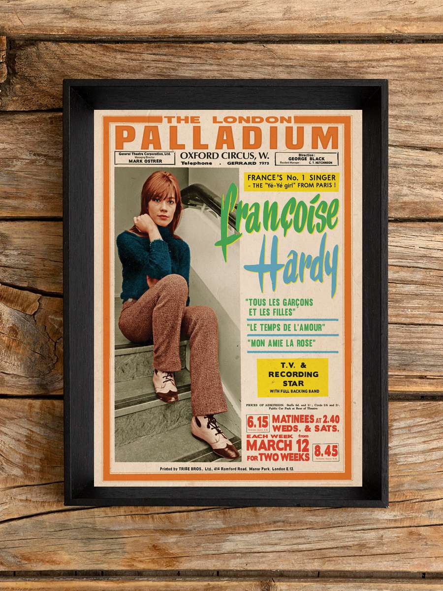 Francoise Hardy - Live at London Müzik Poster Tablo Siyah Çerçeveli Yüksek Kalite Müzik Duvar Tablo