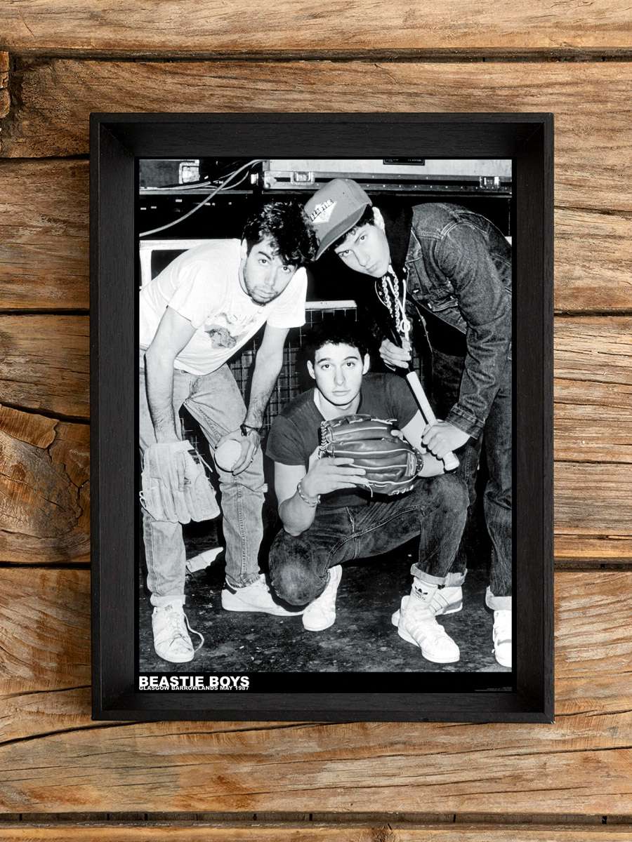 Beastie Boys - Glasgow Barrowlands 1987 Müzik Poster Tablo Siyah Çerçeveli Yüksek Kalite Müzik Duvar Tablo