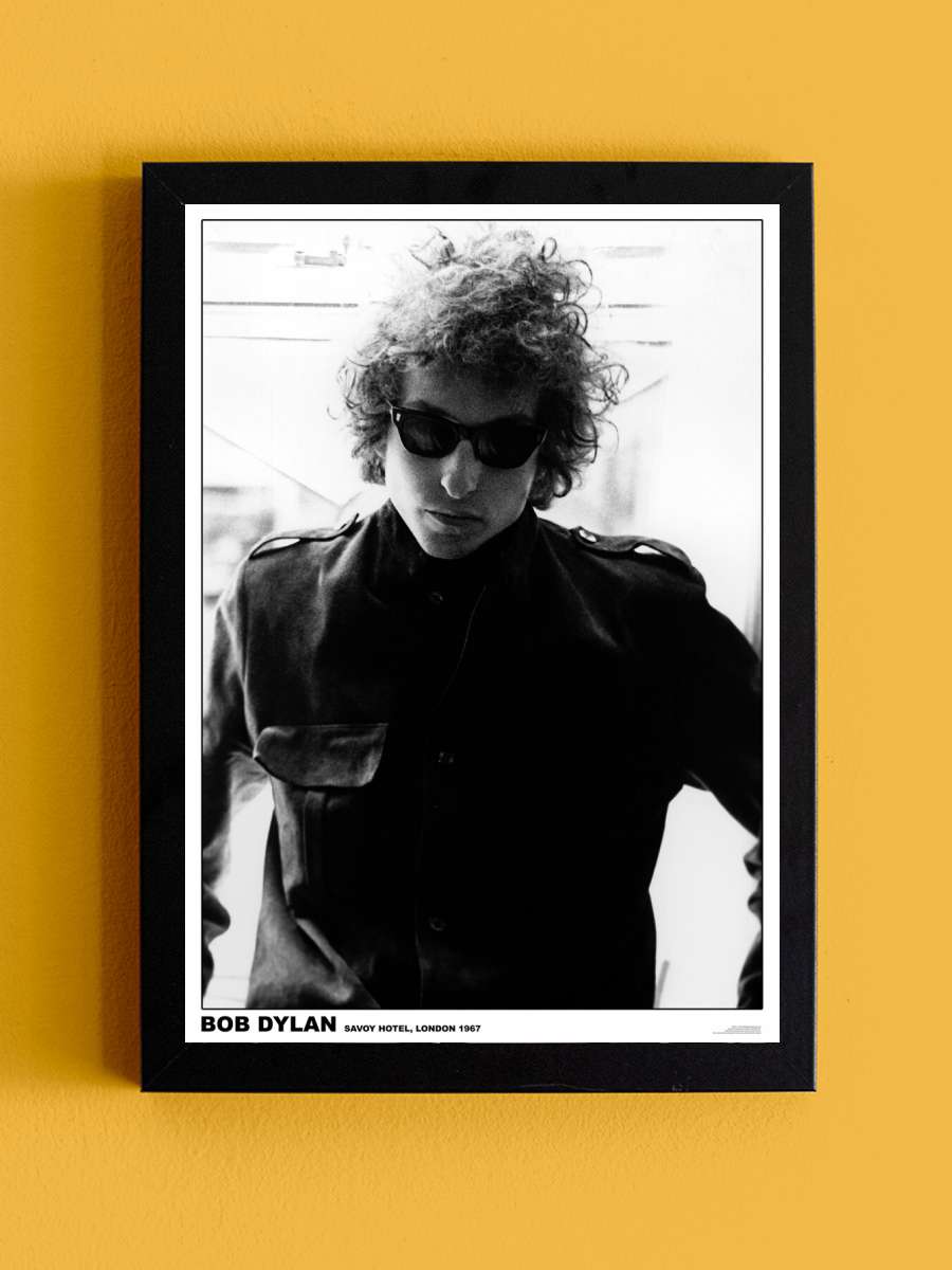 Bob Dylan - Savoy Hotel 1967 Müzik Poster Tablo Siyah Çerçeveli Yüksek Kalite Müzik Duvar Tablo