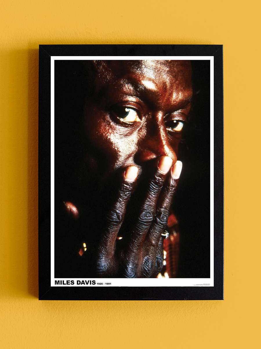 Miles Davis - 1926-1991 Müzik Poster Tablo Siyah Çerçeveli Yüksek Kalite Müzik Duvar Tablo