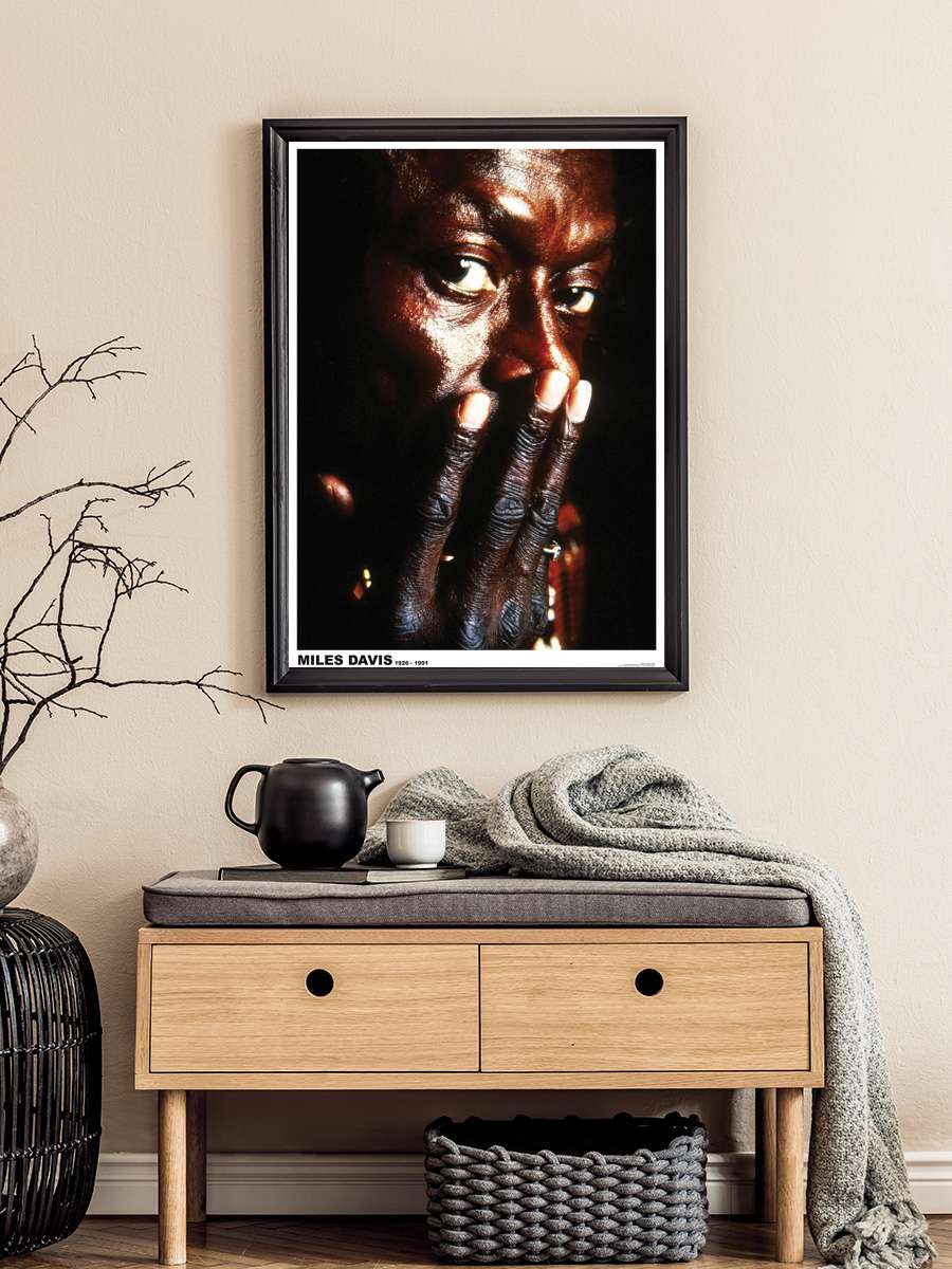 Miles Davis - 1926-1991 Müzik Poster Tablo Siyah Çerçeveli Yüksek Kalite Müzik Duvar Tablo