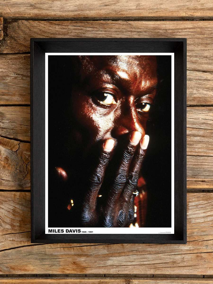 Miles Davis - 1926-1991 Müzik Poster Tablo Siyah Çerçeveli Yüksek Kalite Müzik Duvar Tablo