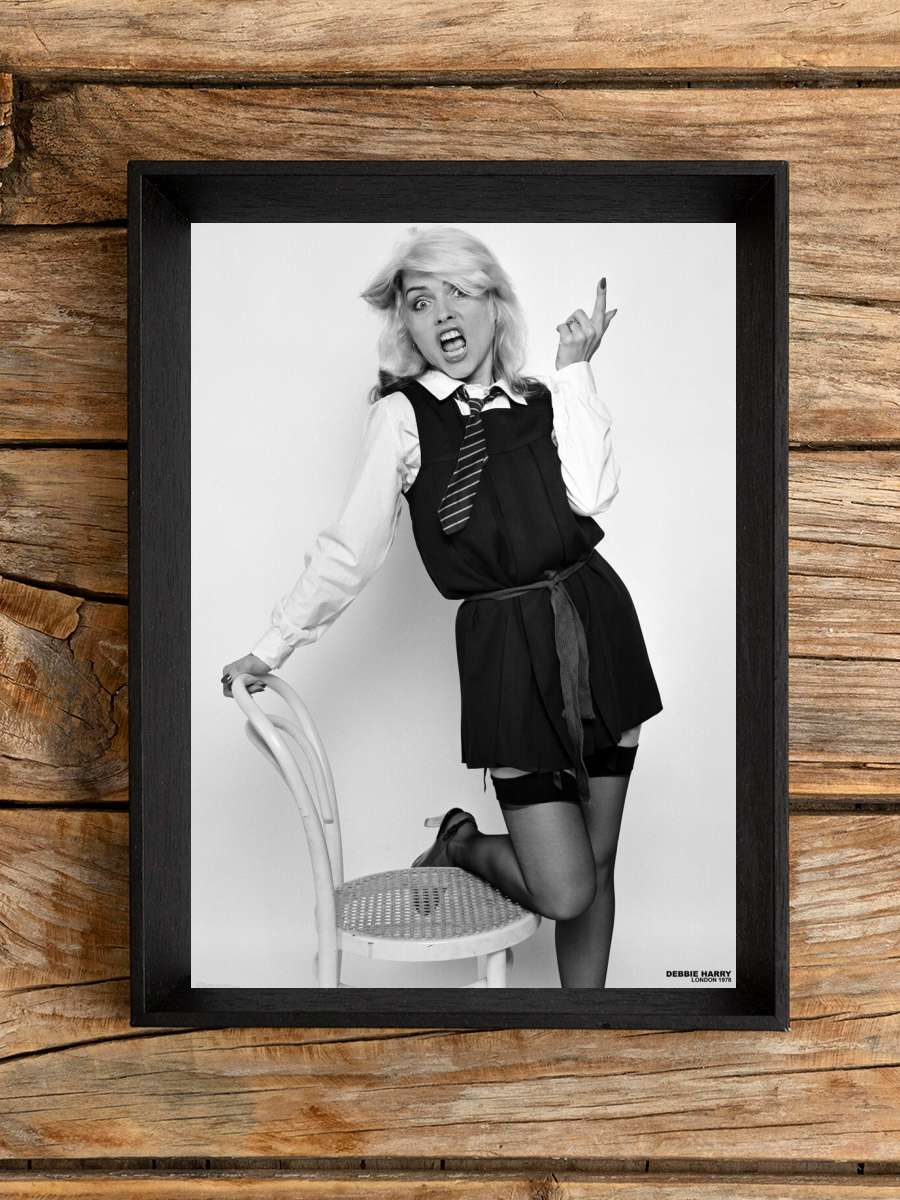 Blondie / Debbie Harry - Schoolgirl Müzik Poster Tablo Siyah Çerçeveli Yüksek Kalite Müzik Duvar Tablo