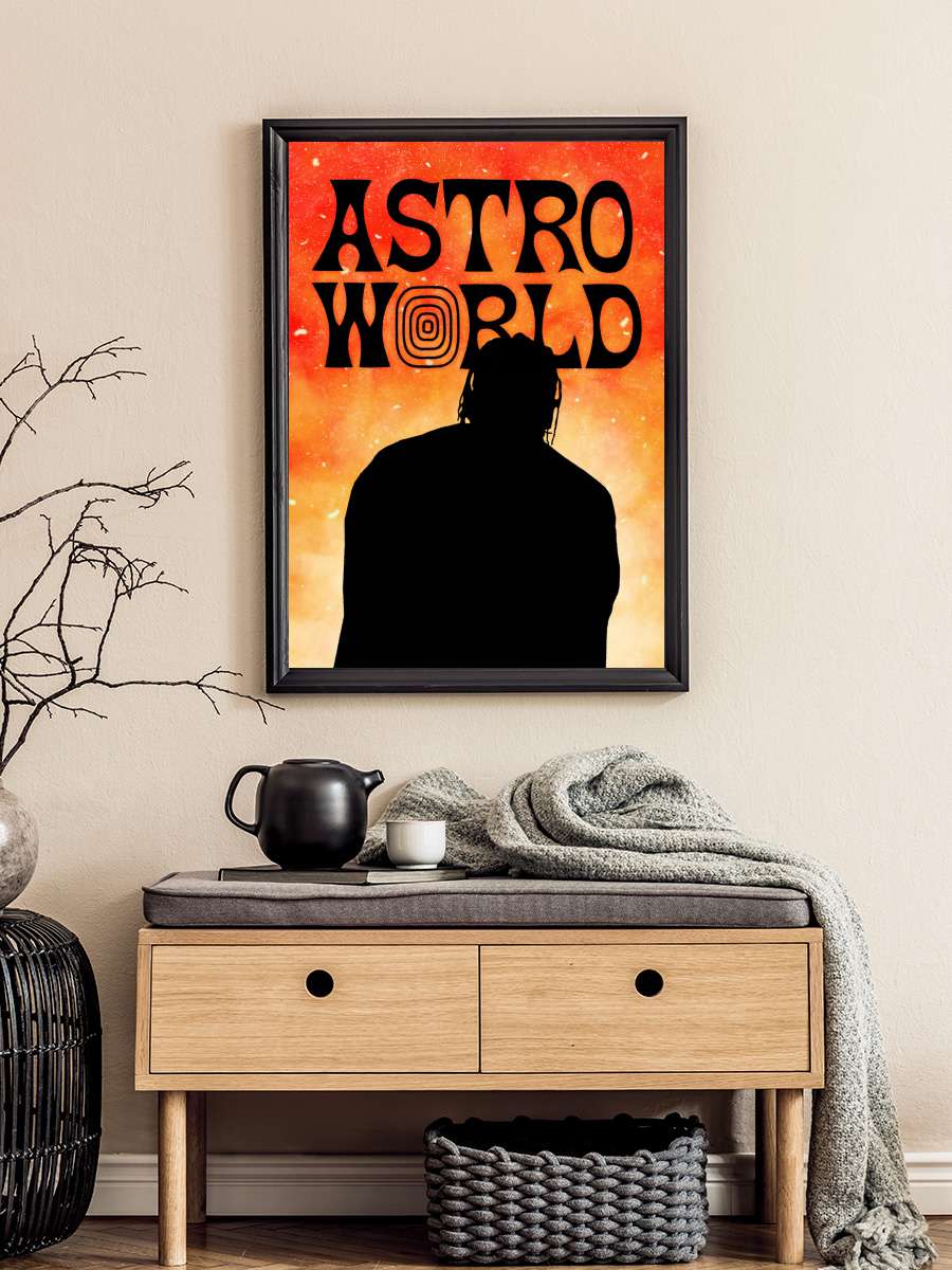 travis world Müzik Poster Tablo Siyah Çerçeveli Yüksek Kalite Müzik Duvar Tablo