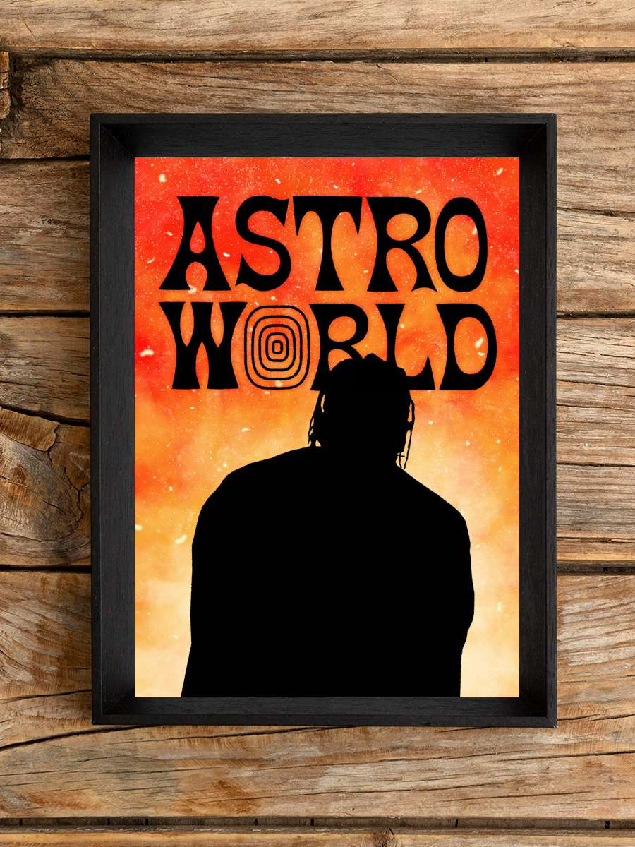 travis world Müzik Poster Tablo Siyah Çerçeveli Yüksek Kalite Müzik Duvar Tablo