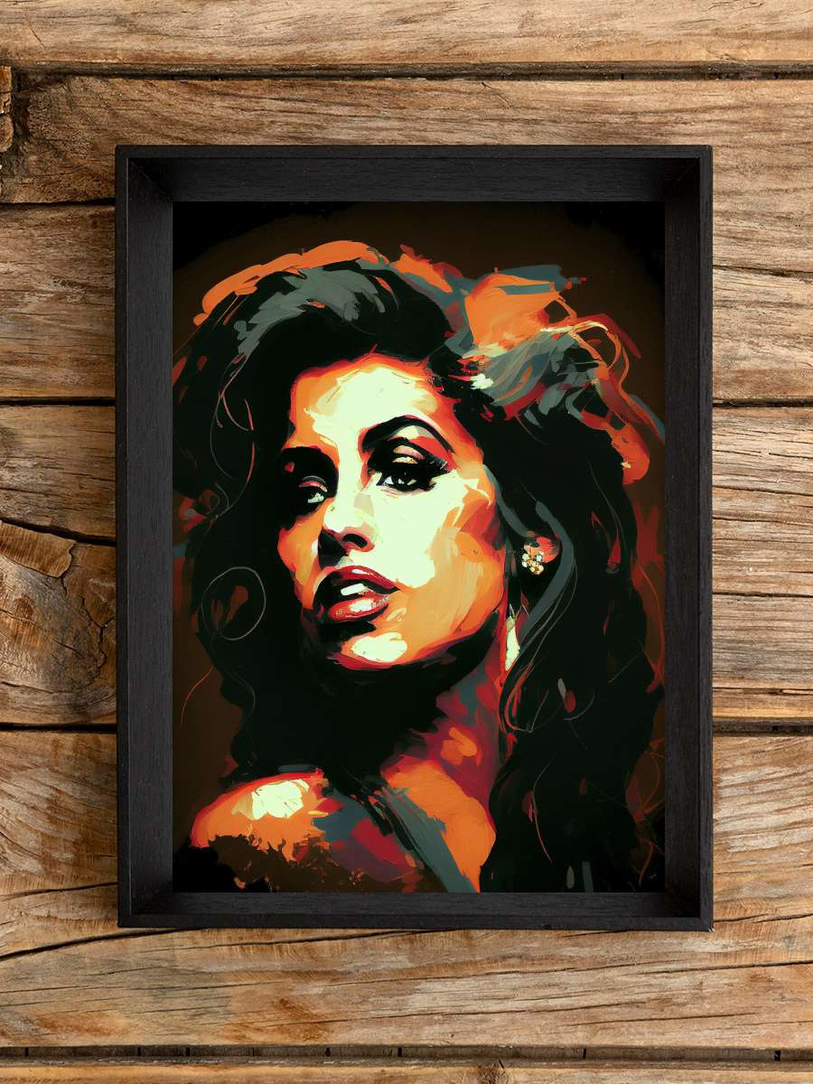 Amy Pop art style Müzik Poster Tablo Siyah Çerçeveli Yüksek Kalite Müzik Duvar Tablo