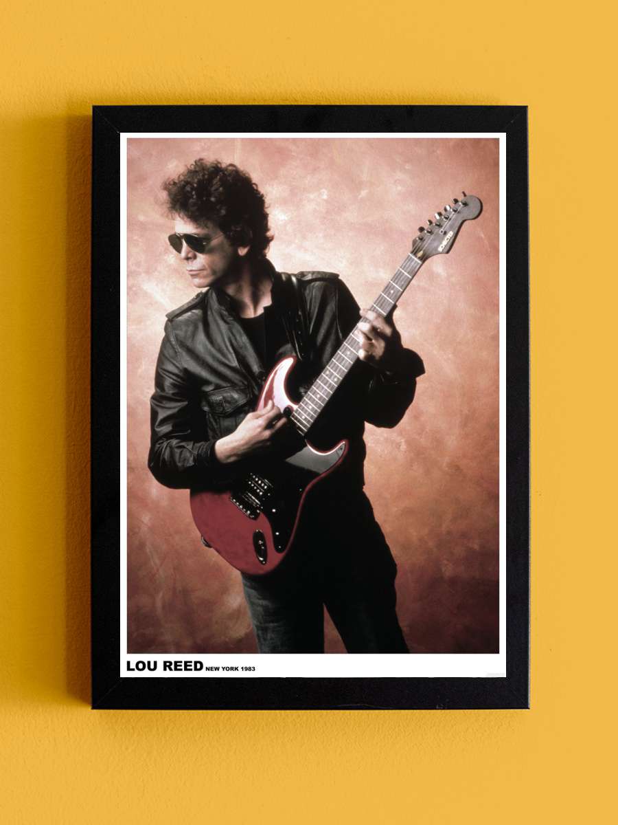 Lou Reed - New York 1983 Müzik Poster Tablo Siyah Çerçeveli Yüksek Kalite Müzik Duvar Tablo