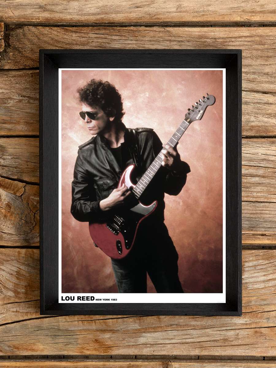 Lou Reed - New York 1983 Müzik Poster Tablo Siyah Çerçeveli Yüksek Kalite Müzik Duvar Tablo