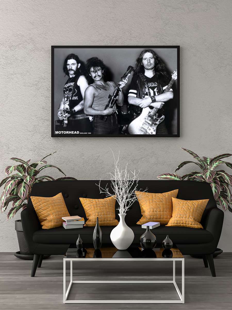 Motorhead - Poster Müzik Poster Tablo Siyah Çerçeveli Yüksek Kalite Müzik Duvar Tablo