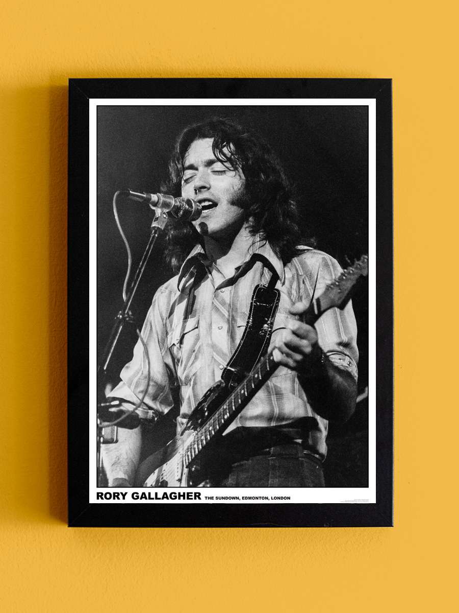 Rory Gallagher - Sundown, Edmonton Müzik Poster Tablo Siyah Çerçeveli Yüksek Kalite Müzik Duvar Tablo