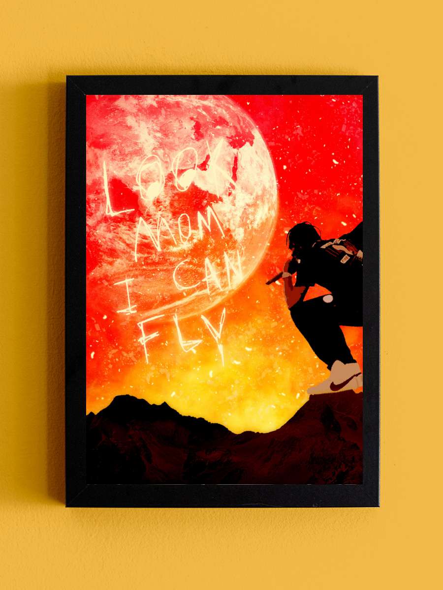 rap concert in space Müzik Poster Tablo Siyah Çerçeveli Yüksek Kalite Müzik Duvar Tablo