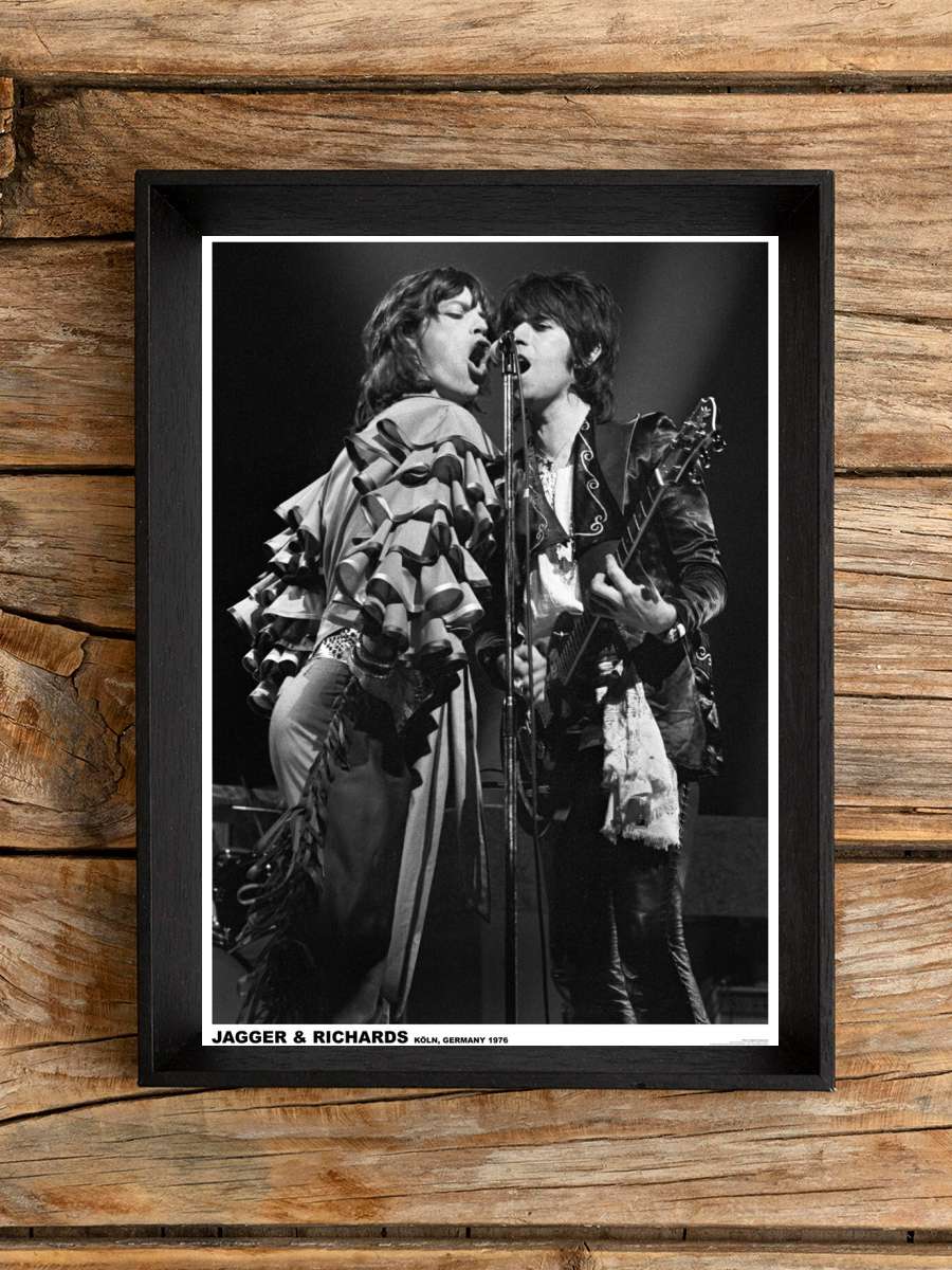 Rolling Stones - Mick Jagger & Keith Richards,… Müzik Poster Tablo Siyah Çerçeveli Yüksek Kalite Müzik Duvar Tablo