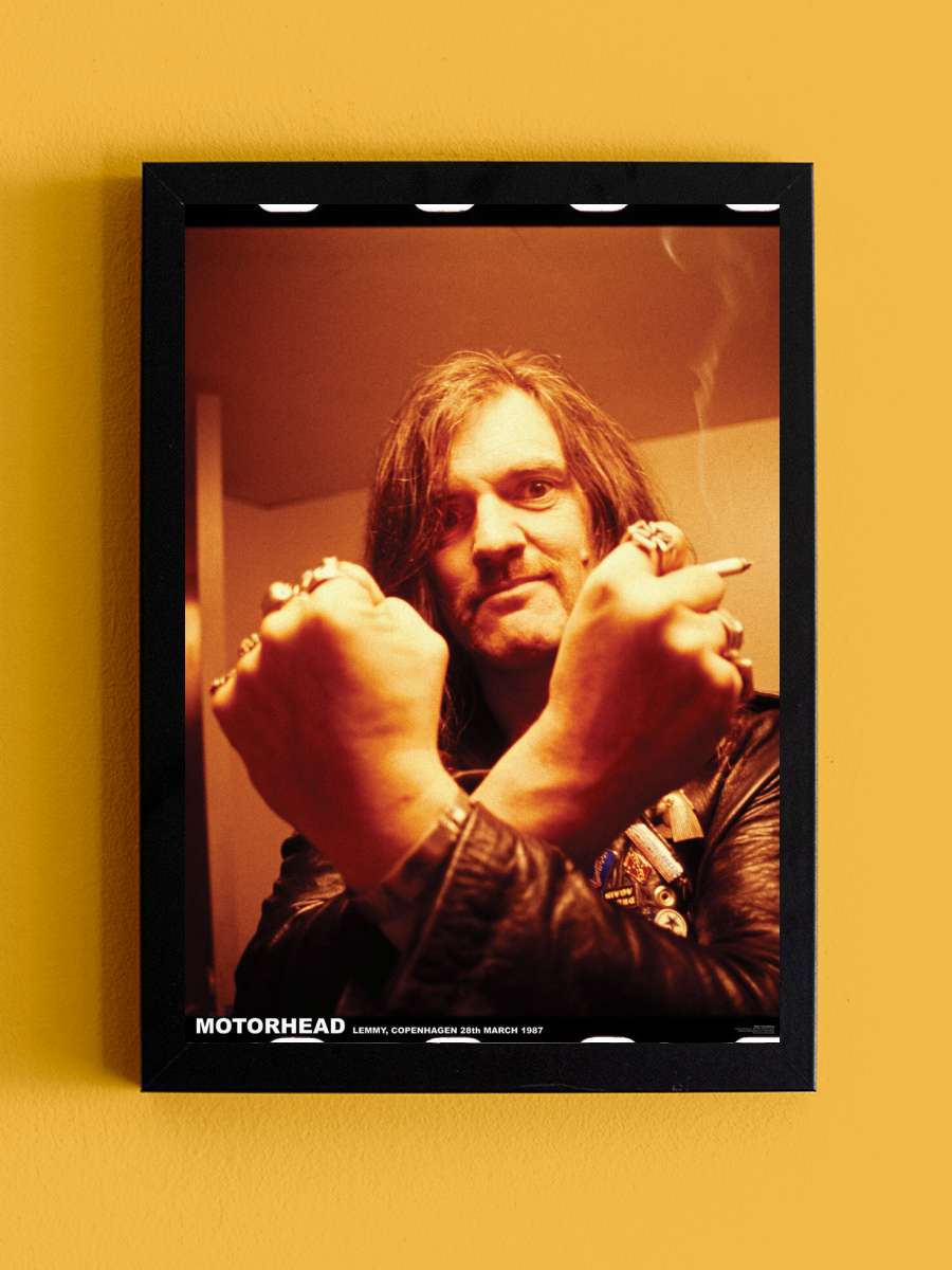 Lemmy - MotorHead Müzik Poster Tablo Siyah Çerçeveli Yüksek Kalite Müzik Duvar Tablo