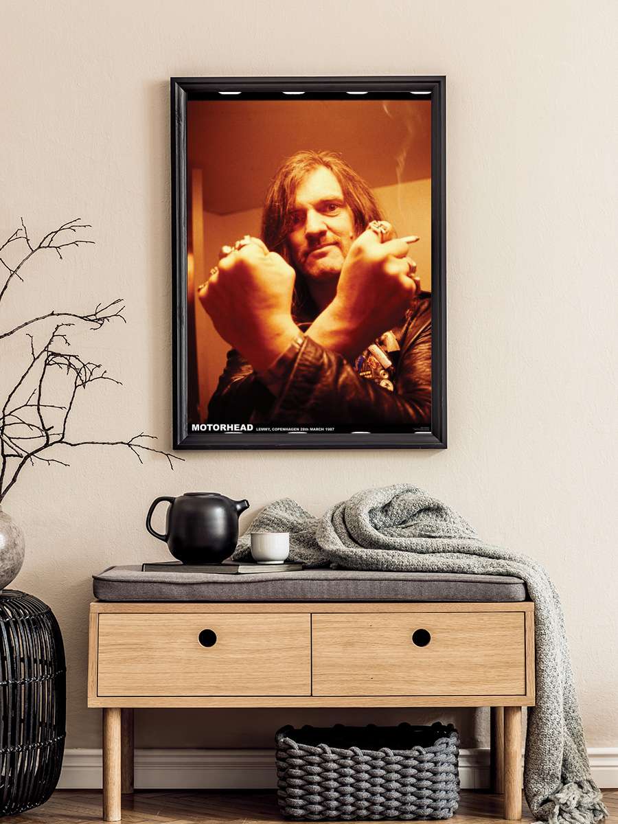 Lemmy - MotorHead Müzik Poster Tablo Siyah Çerçeveli Yüksek Kalite Müzik Duvar Tablo