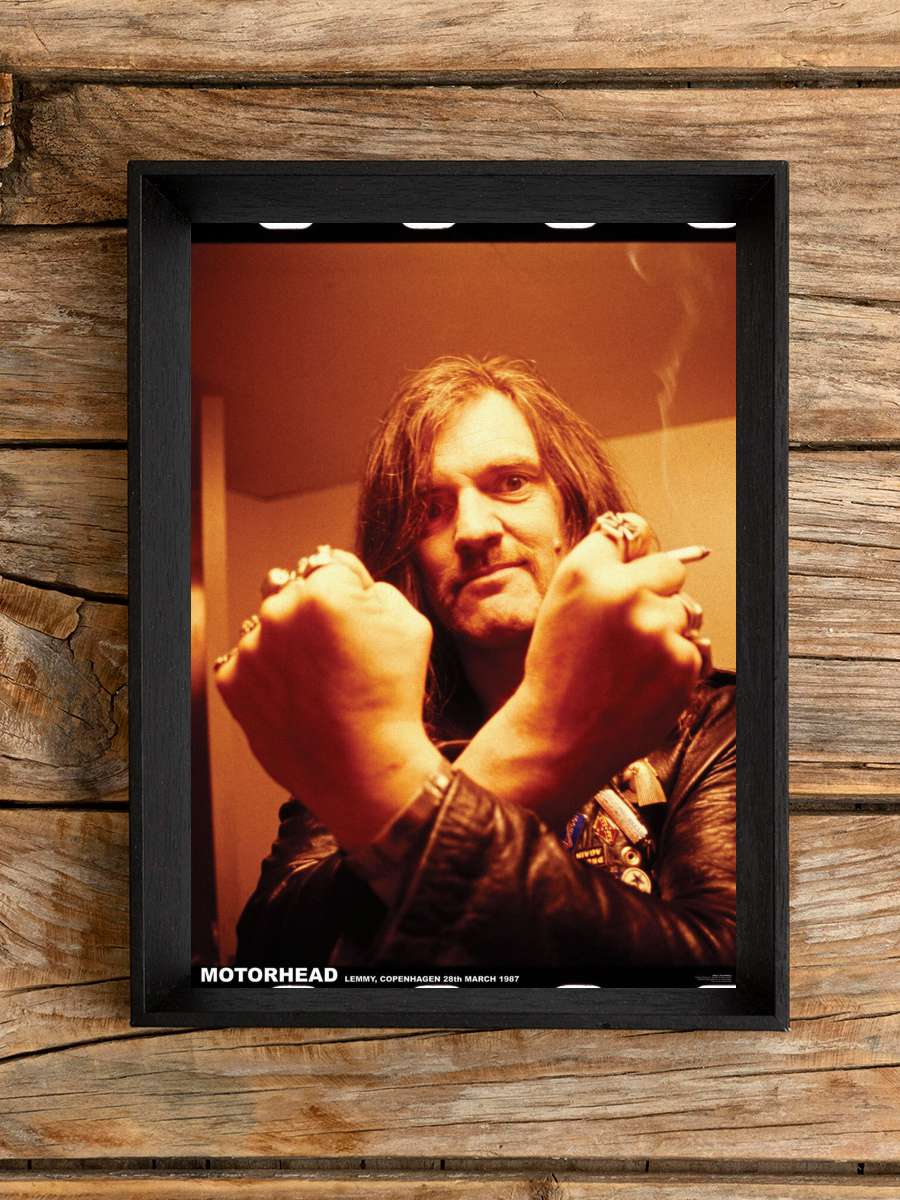 Lemmy - MotorHead Müzik Poster Tablo Siyah Çerçeveli Yüksek Kalite Müzik Duvar Tablo