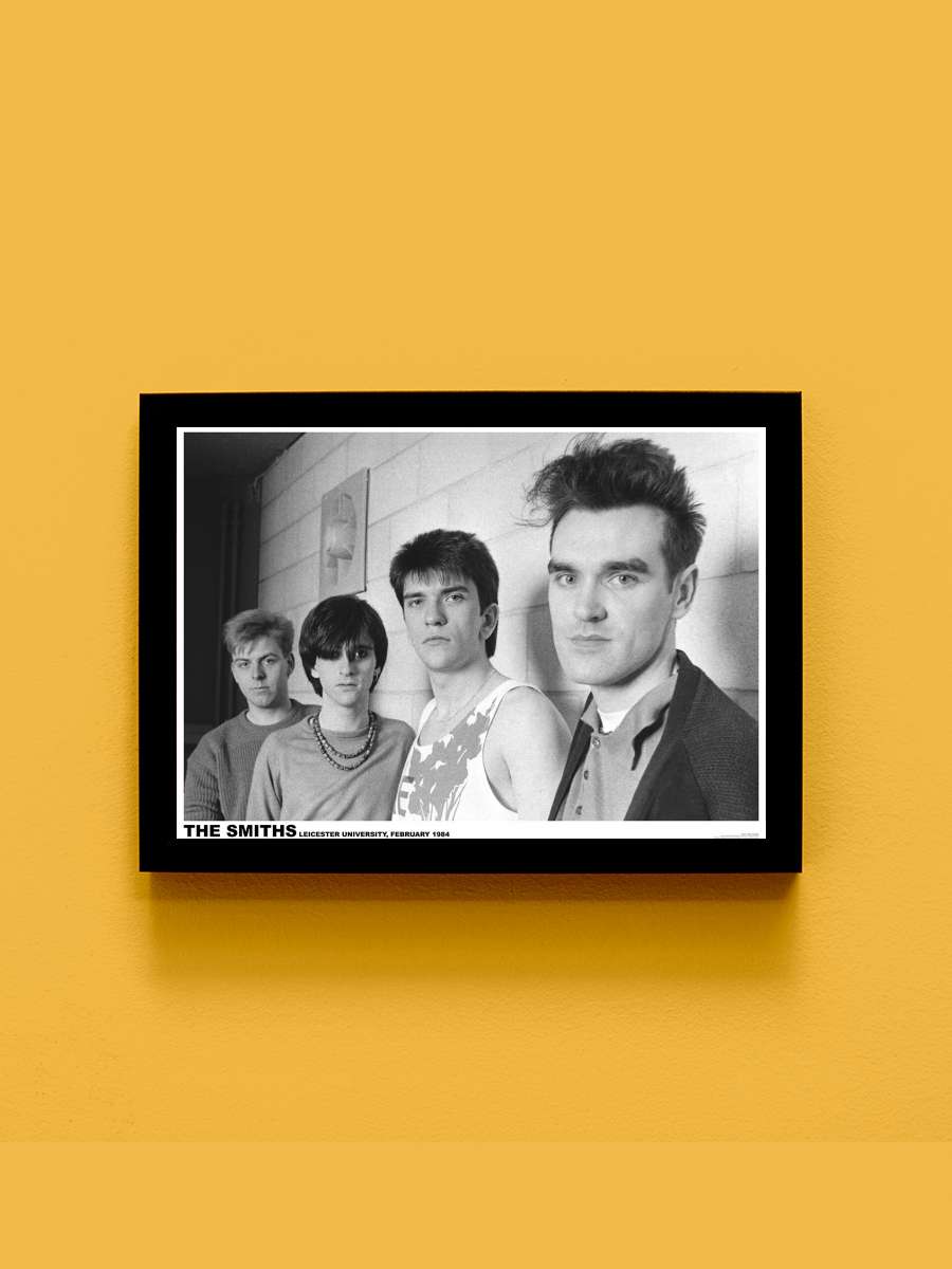 The Smiths - Leicester Uni 1984 Müzik Poster Tablo Siyah Çerçeveli Yüksek Kalite Müzik Duvar Tablo