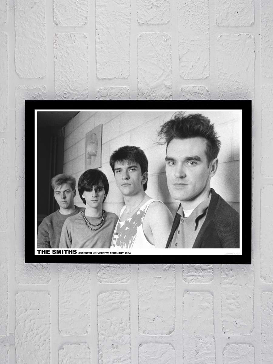 The Smiths - Leicester Uni 1984 Müzik Poster Tablo Siyah Çerçeveli Yüksek Kalite Müzik Duvar Tablo