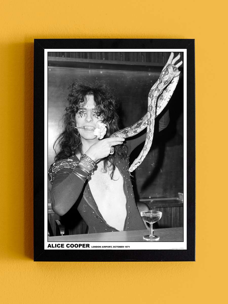 Alice Cooper Müzik Poster Tablo Siyah Çerçeveli Yüksek Kalite Müzik Duvar Tablo